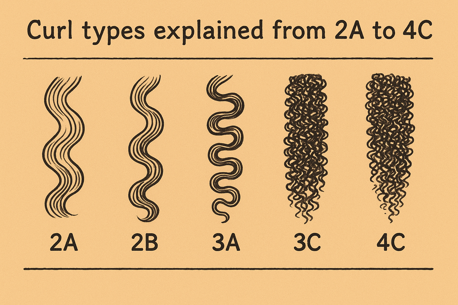 Curl types explained from 2A to 4C