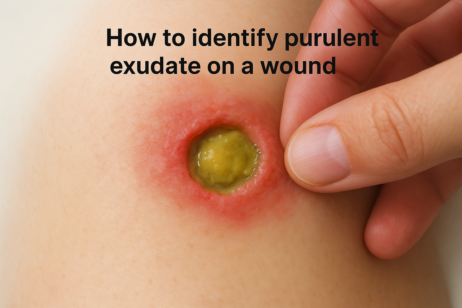 How to identify purulent exudate on a wound