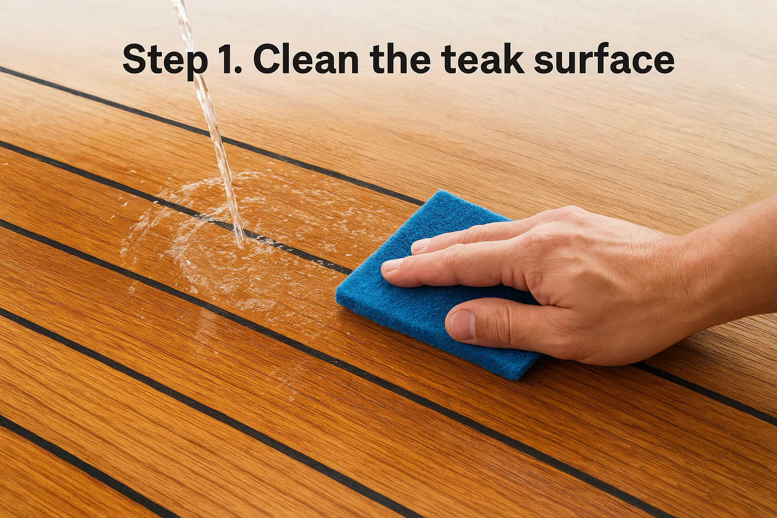 Step 1. Clean the teak surface