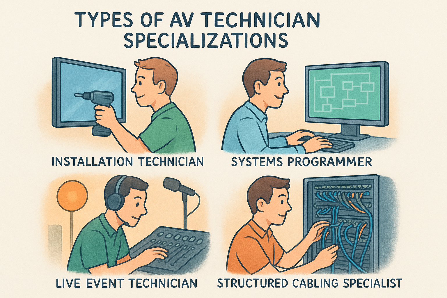 Types of AV technician specializations