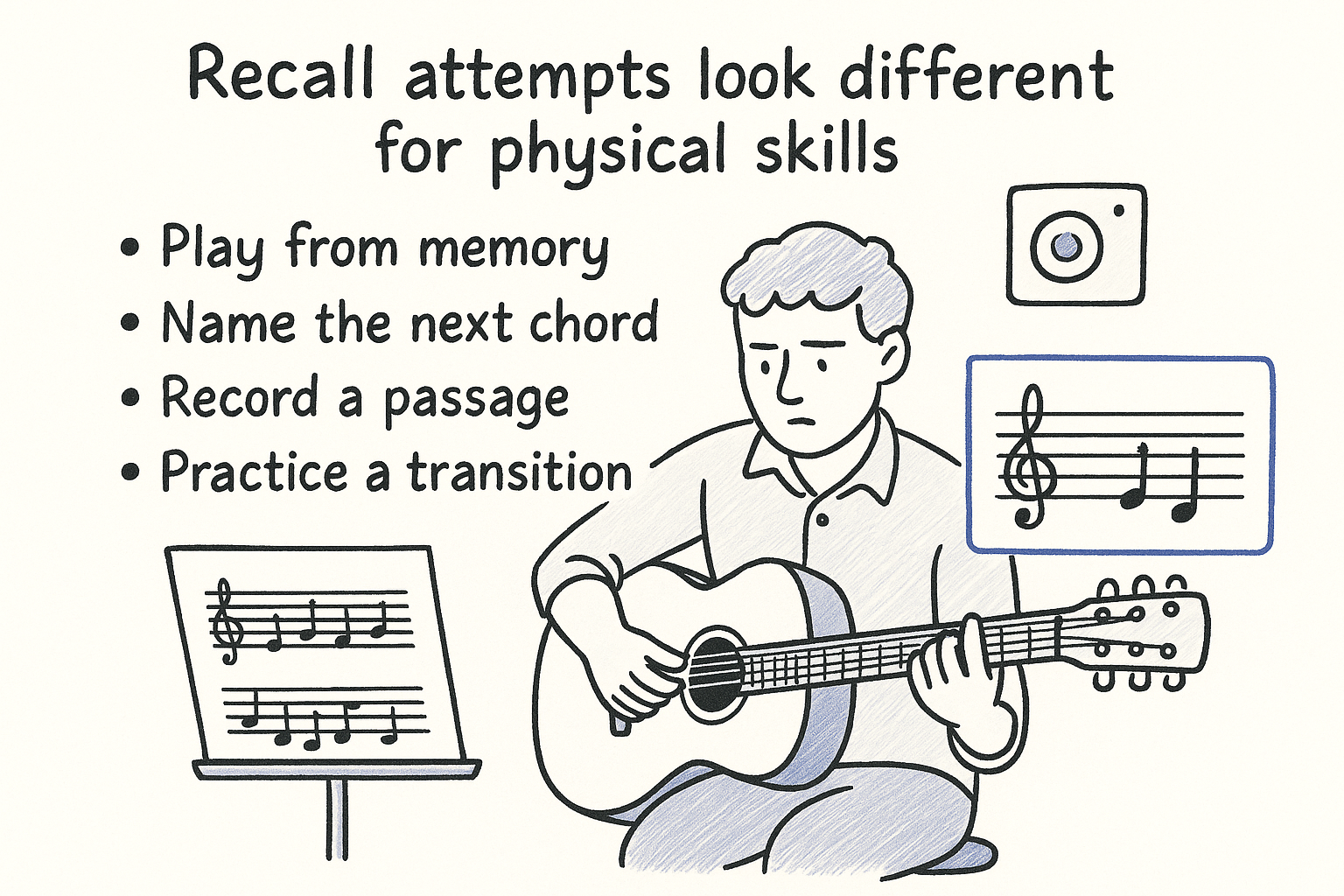 Recall attempts look different for physical skills