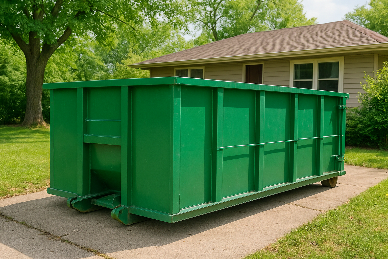 Dumpster sizes by common project type