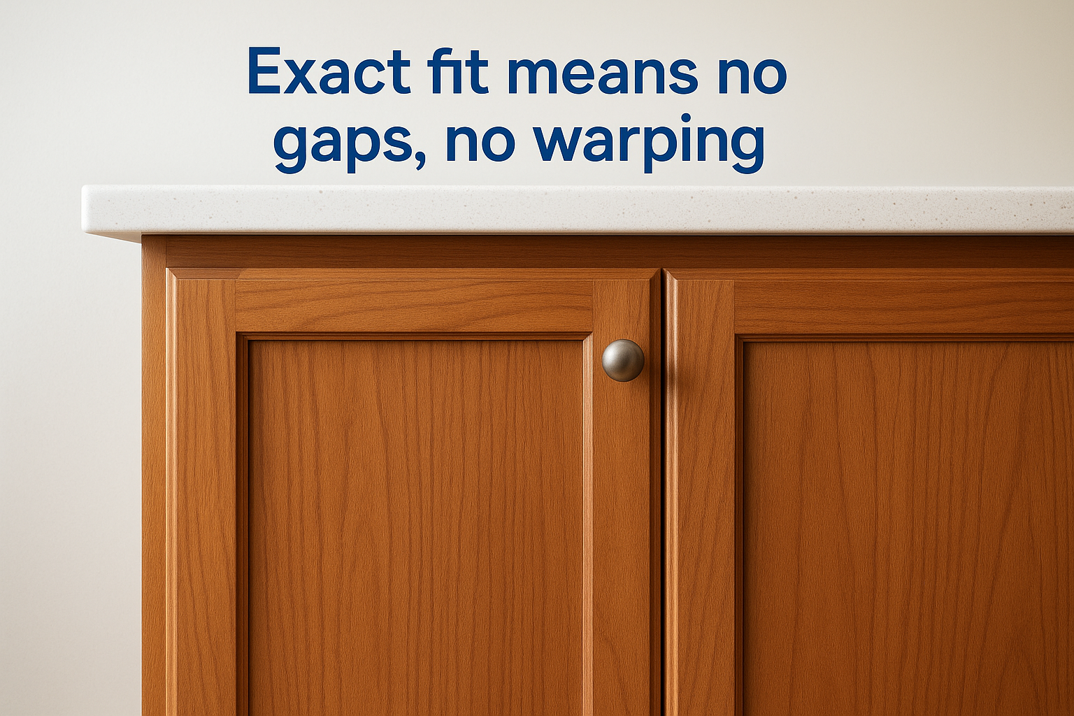 Exact fit means no gaps, no warping