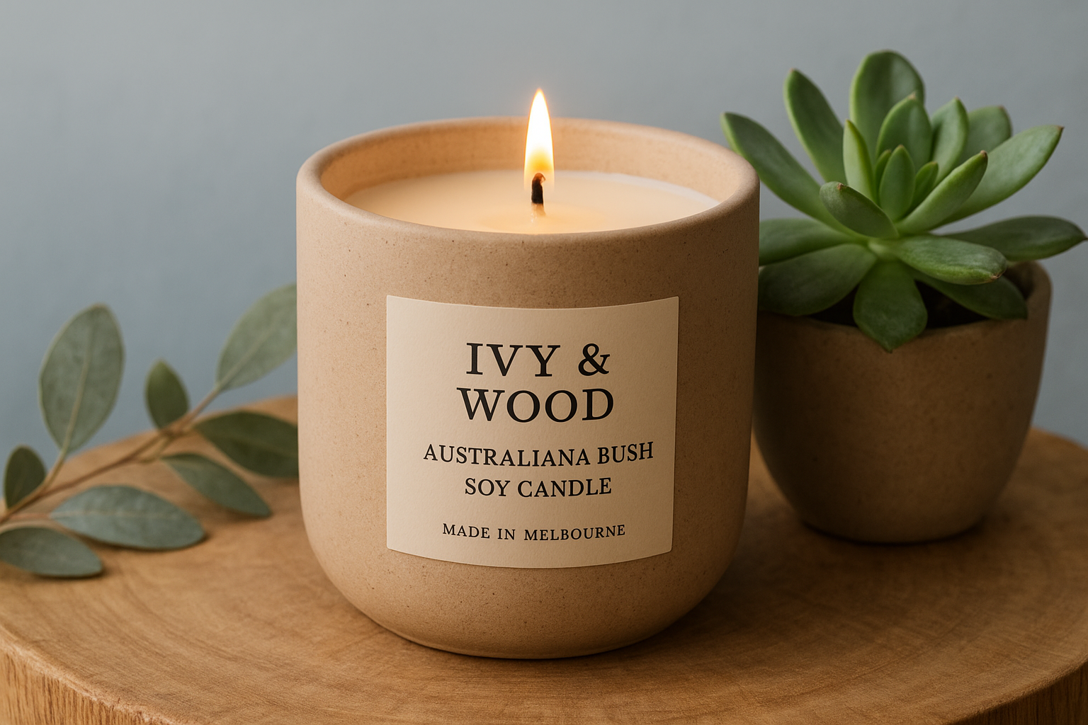 5. Ivy & Wood Australiana Bush Soy Candle