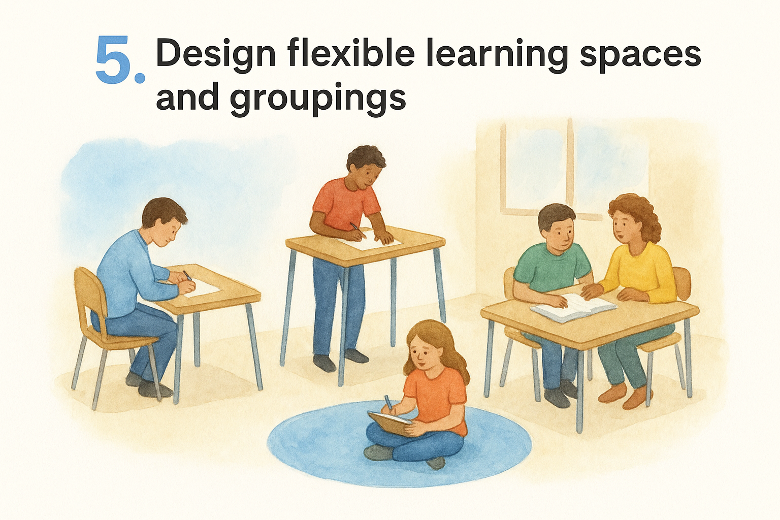 5. Design flexible learning spaces and groupings