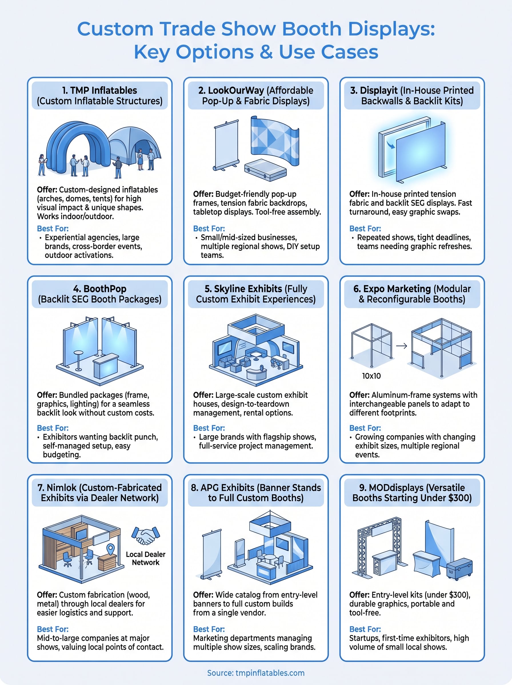 custom trade show booth displays infographic