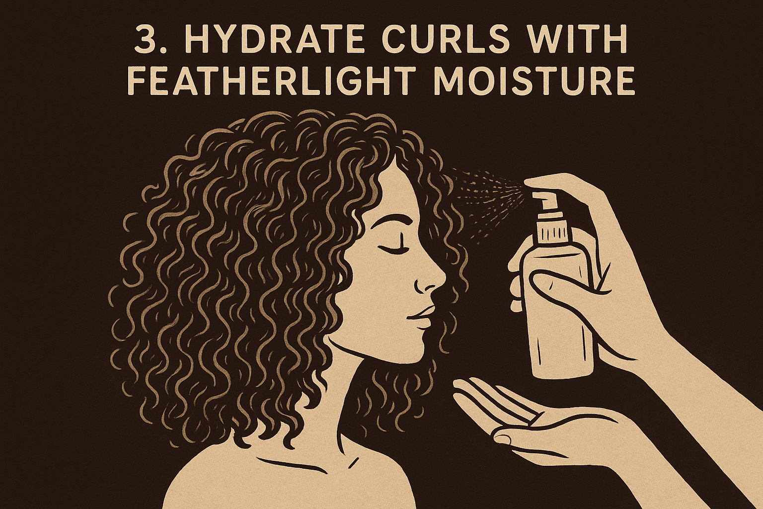 2. Hydrate curls with featherlight moisture