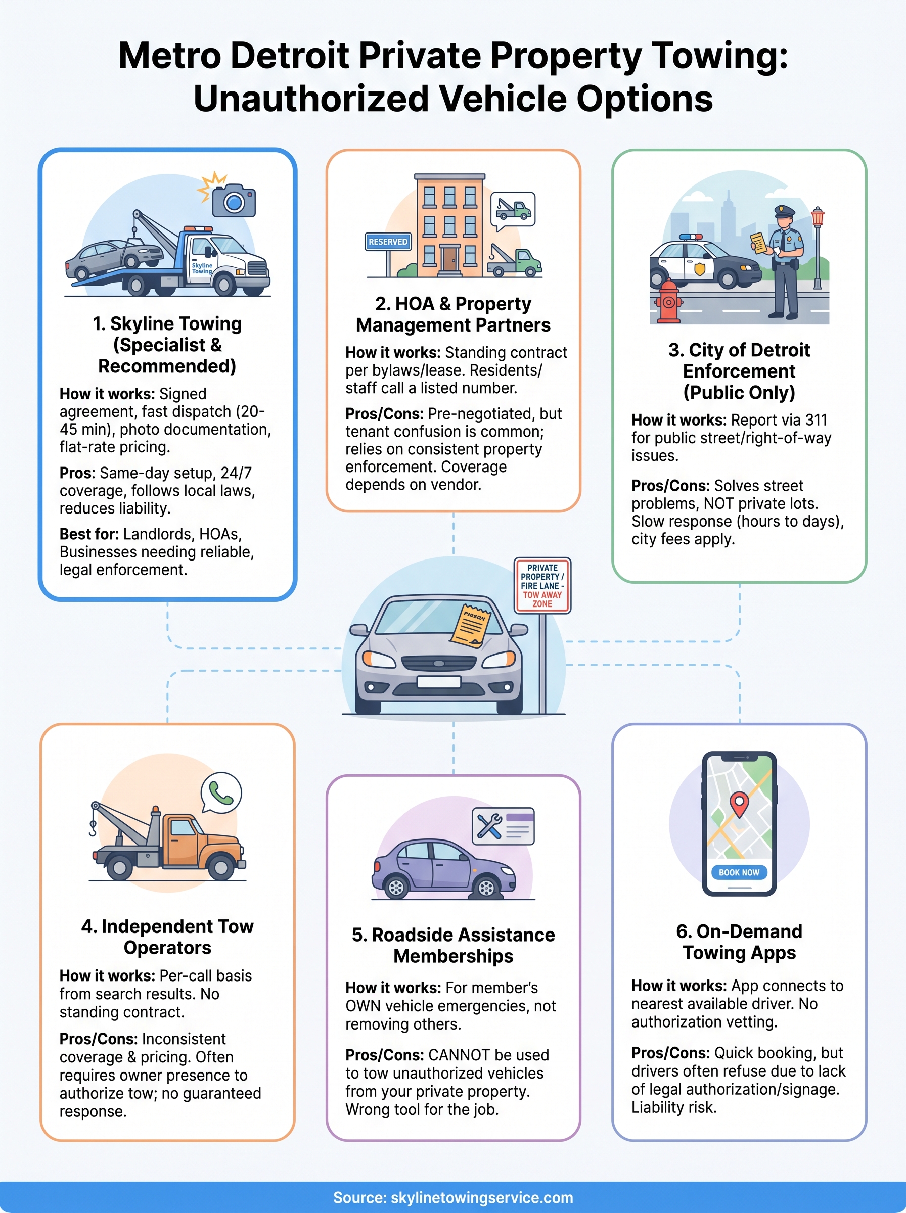 private property towing company near me infographic