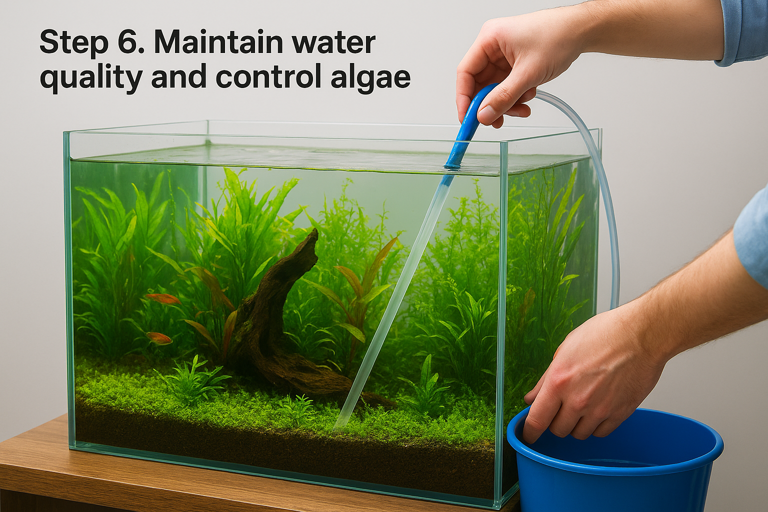 Step 6. Maintain water quality and control algae