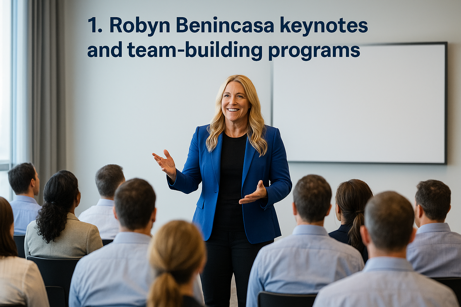 1. Robyn Benincasa keynotes and team-building programs
