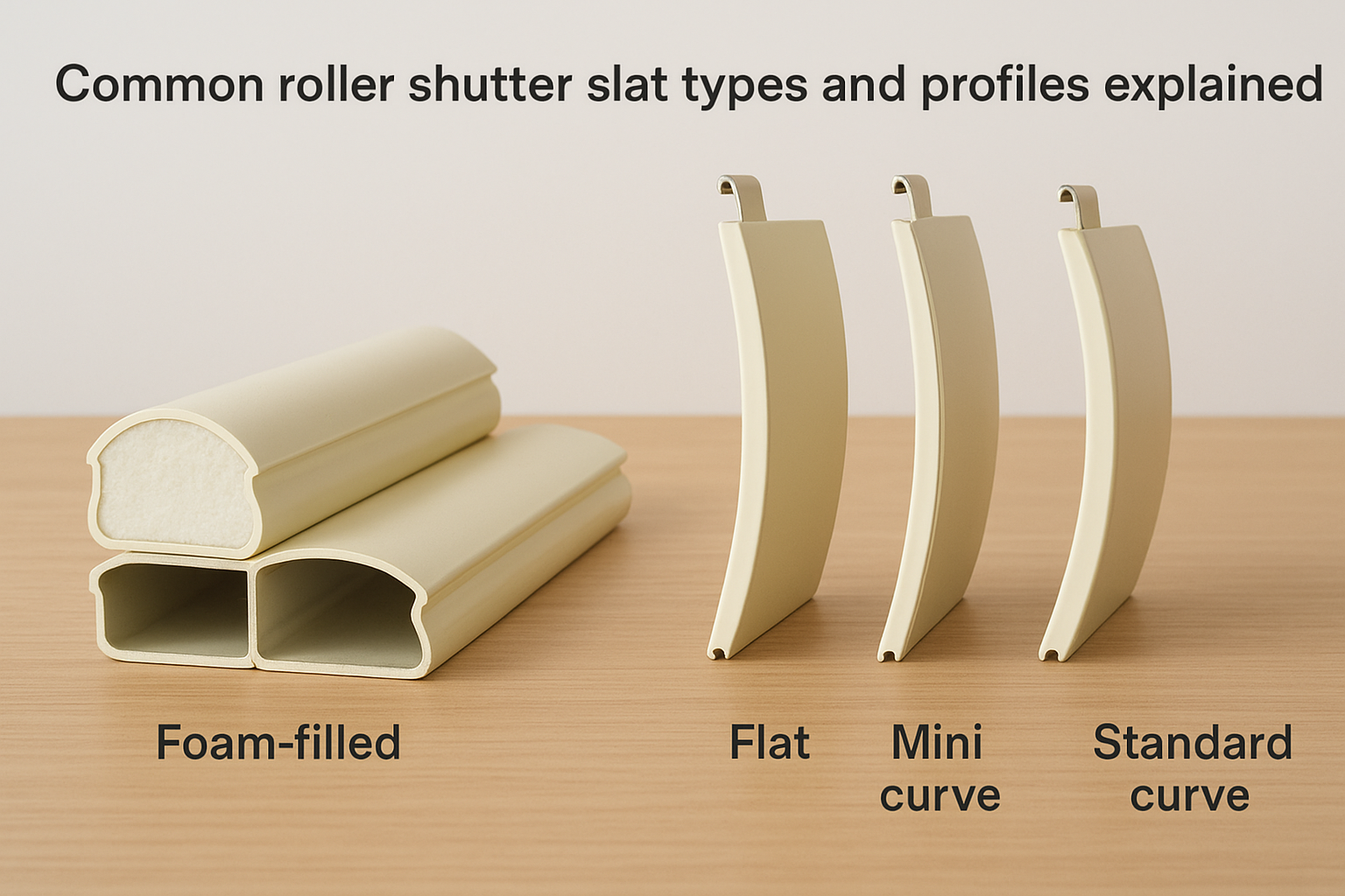 Common roller shutter slat types and profiles explained
