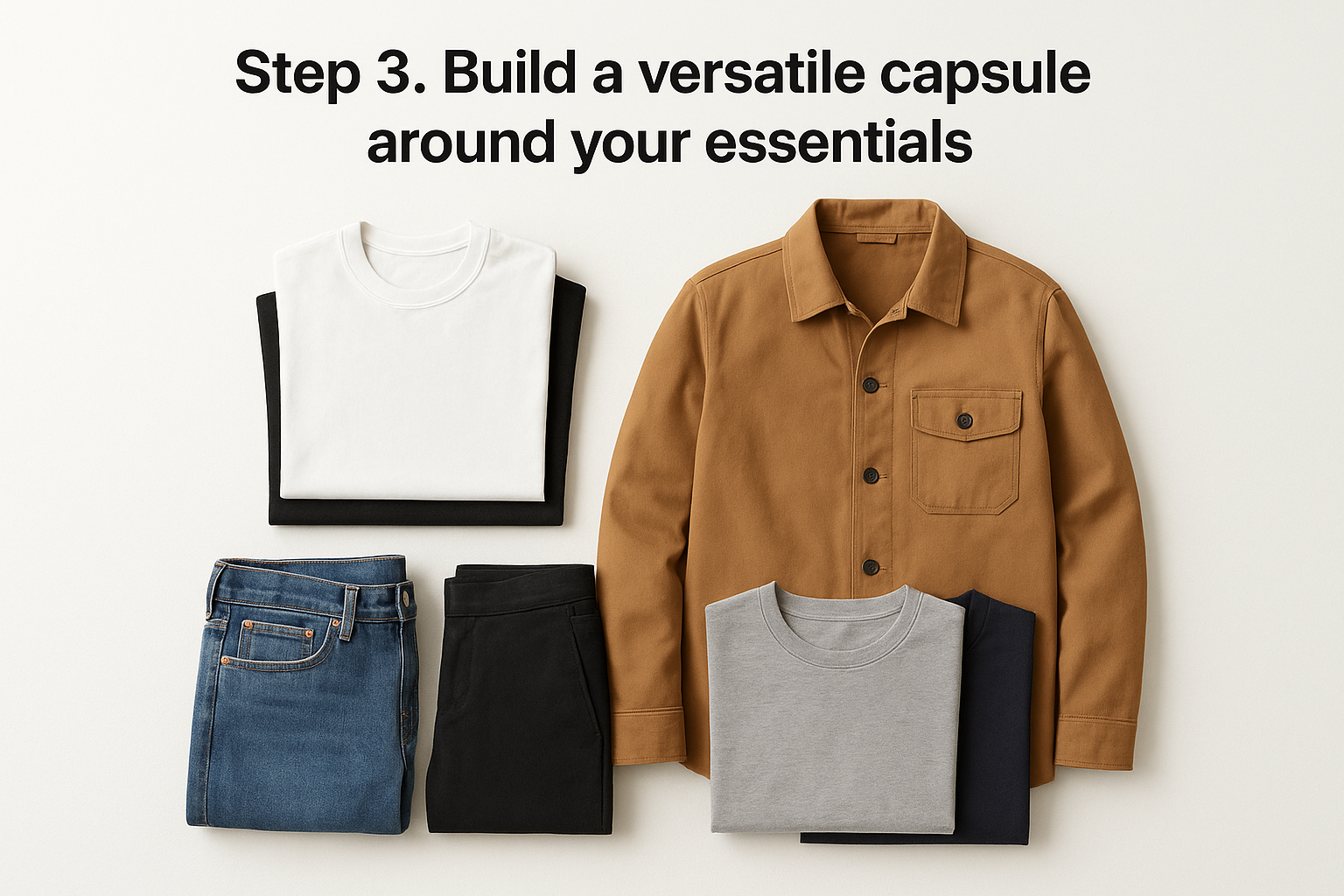 Step 3. Build a versatile capsule around your essentials