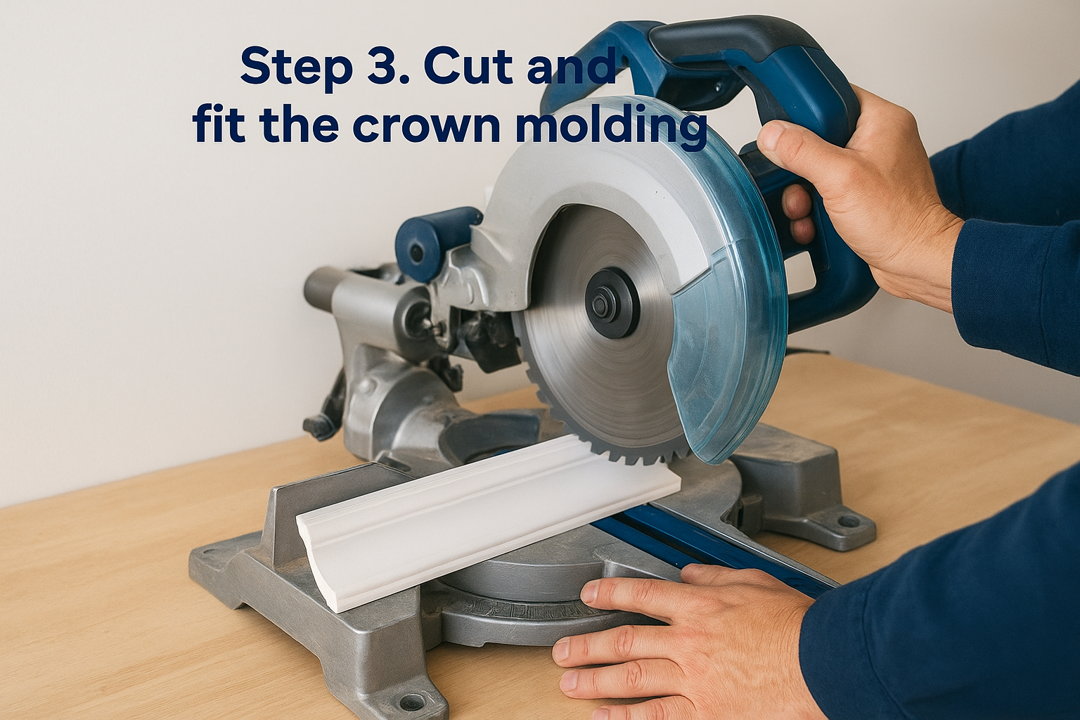 Step 3. Cut and fit the crown molding