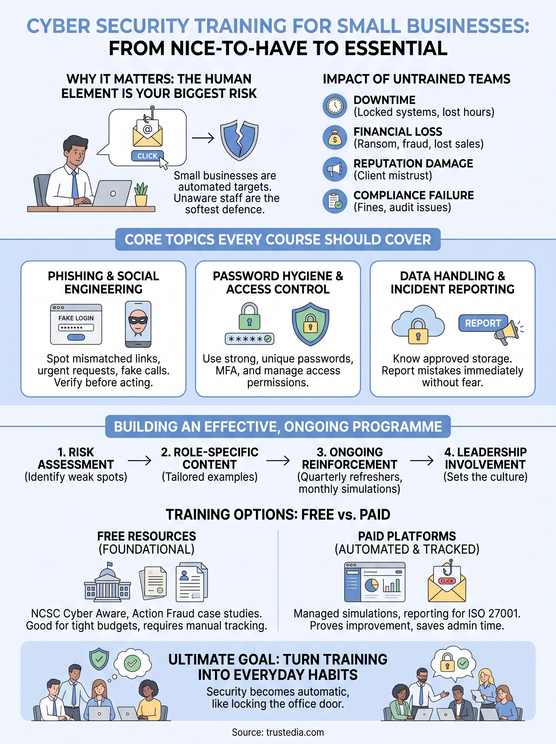 cyber security training for small businesses infographic