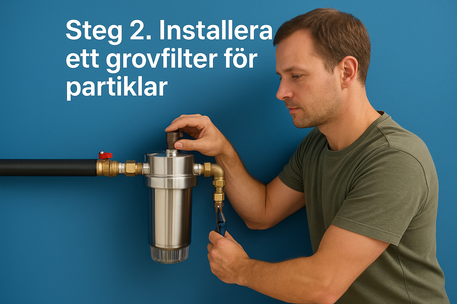Steg 2. Installera ett grovfilter för partiklar
