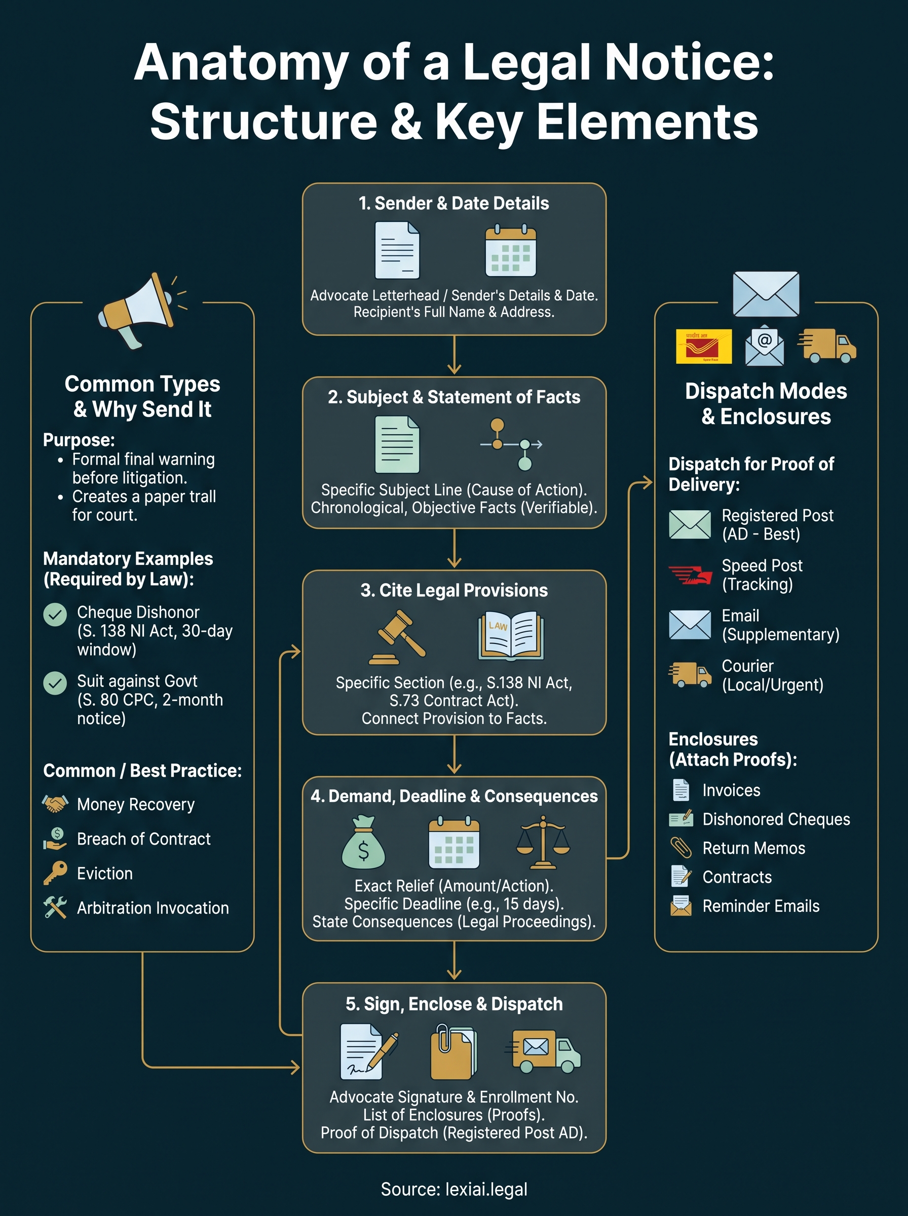 format for legal notice infographic