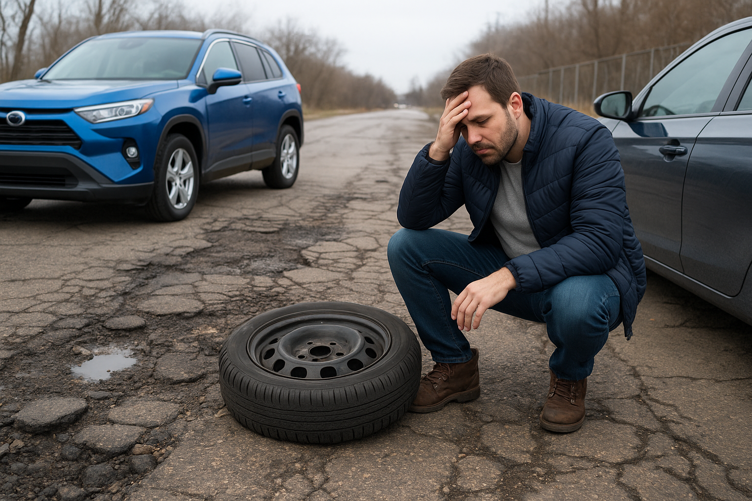 Detroit Roadside Assistance: What It Covers & Who to Call Flat tires from Detroit's potholes