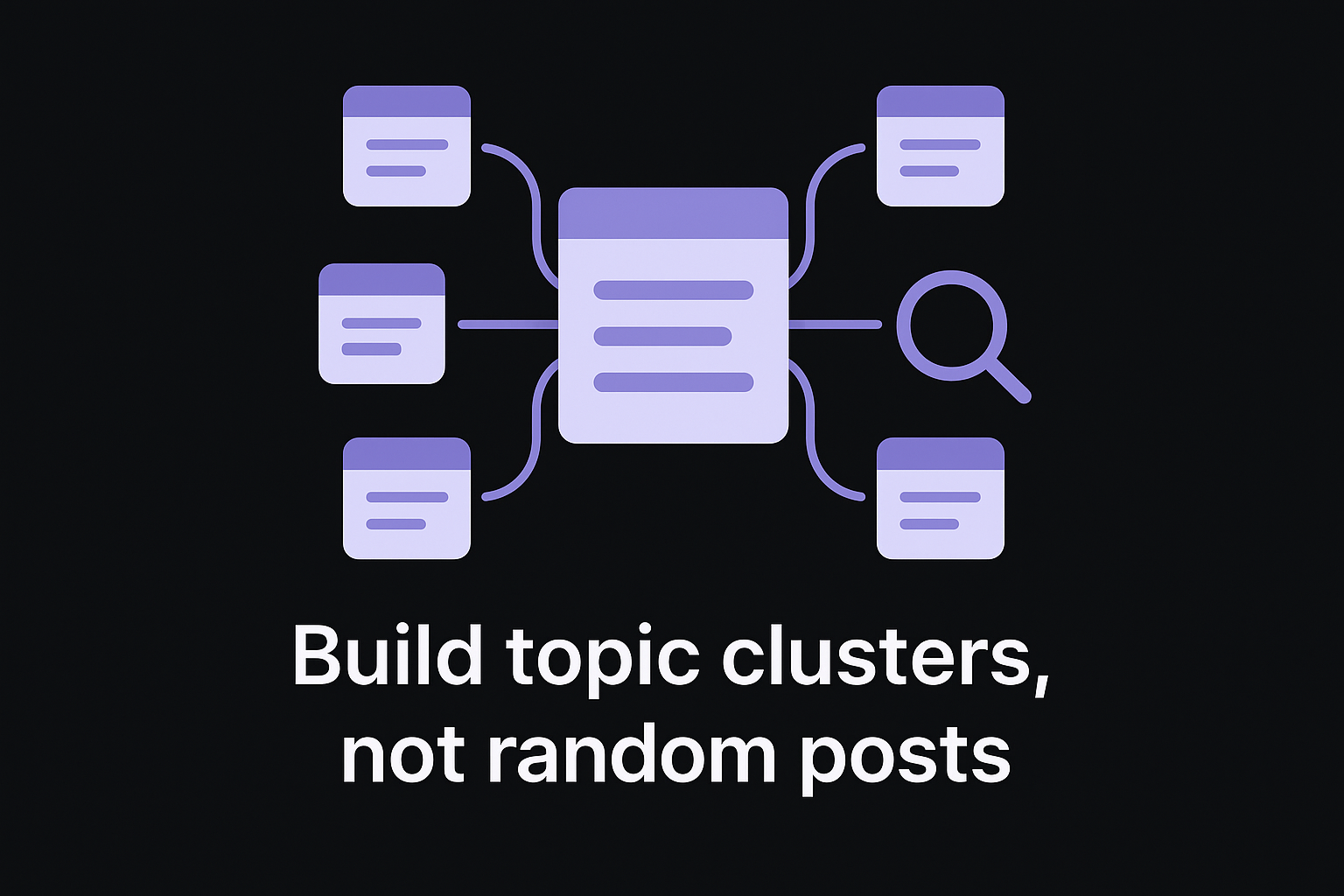 Build topic clusters, not random posts