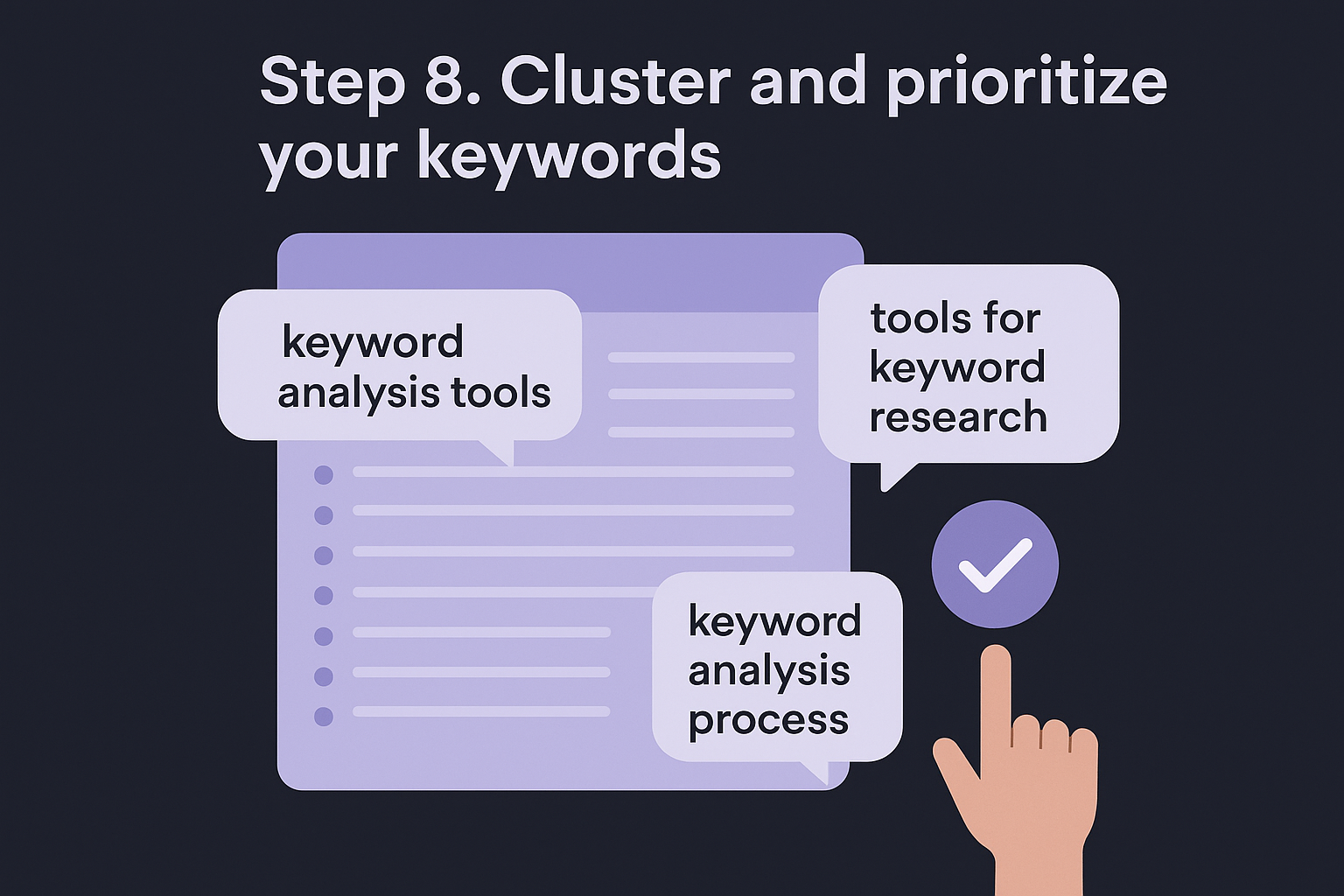 Step 8. Cluster and prioritize your keywords