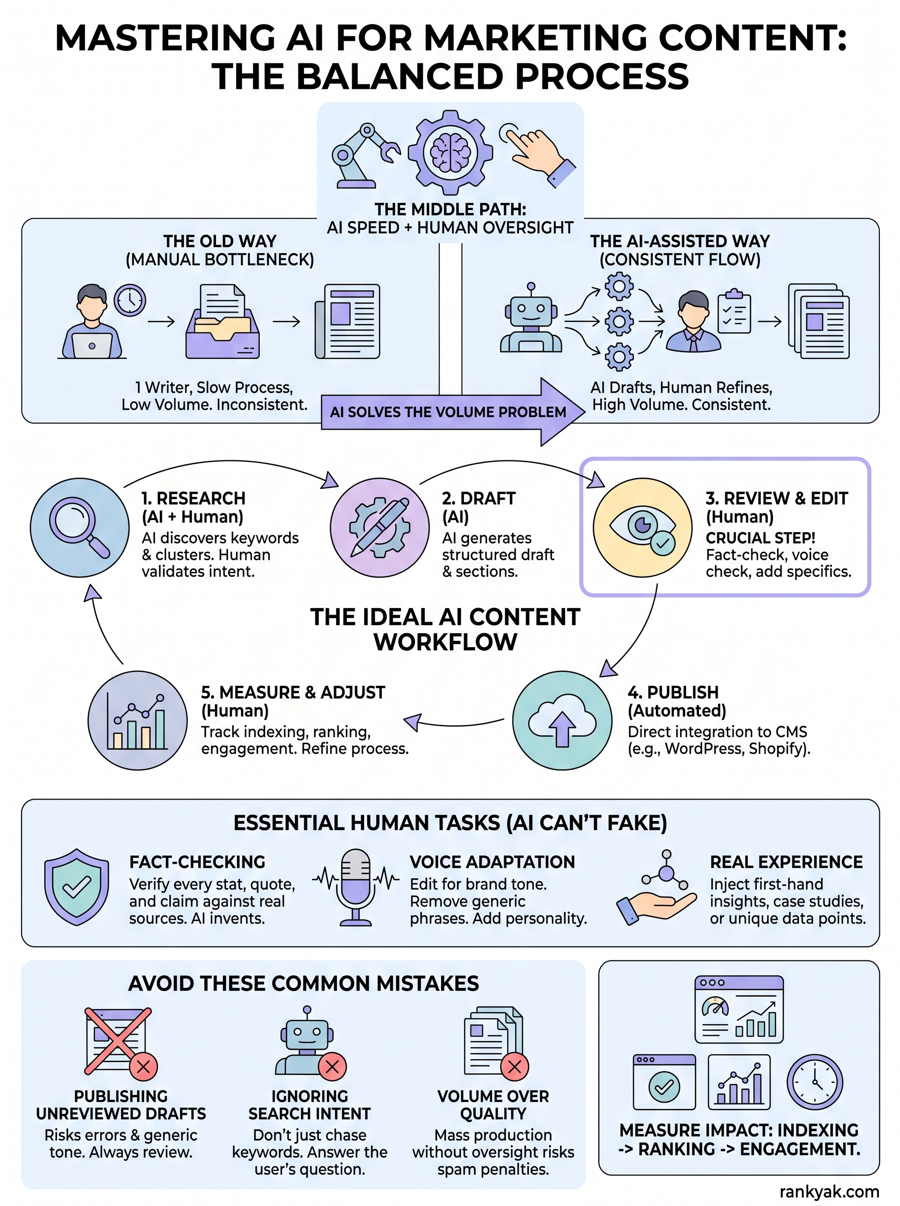 using ai for marketing content infographic