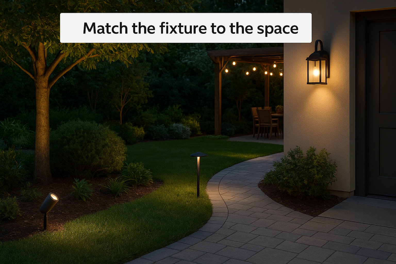 Match the fixture to the space