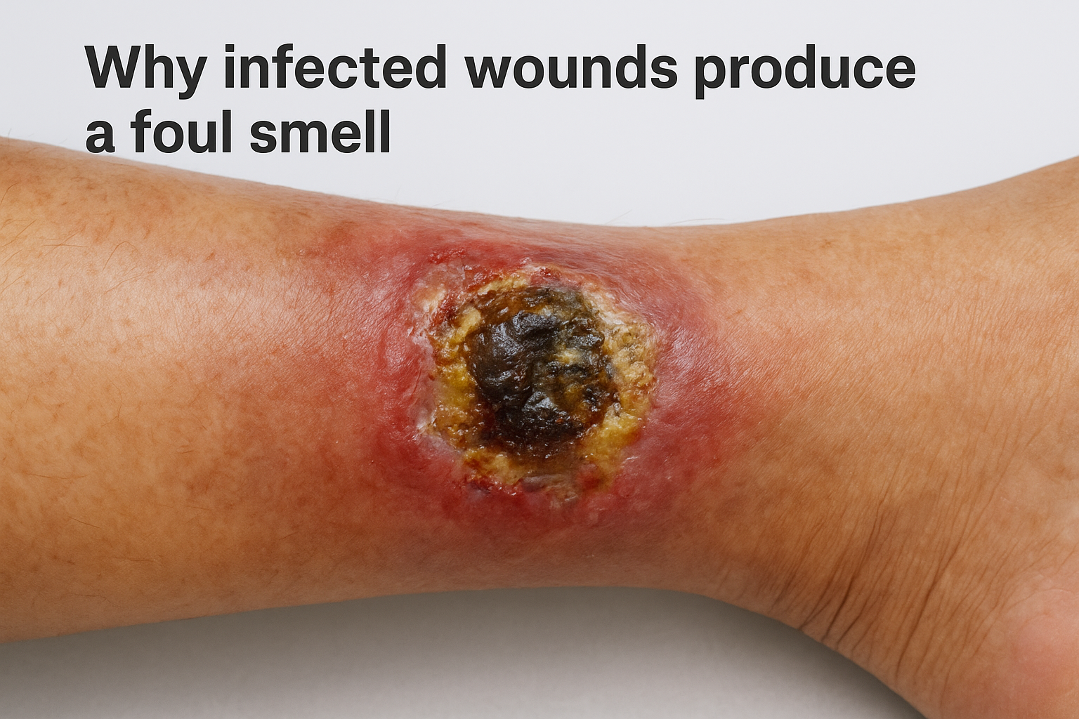 Why infected wounds produce a foul smell