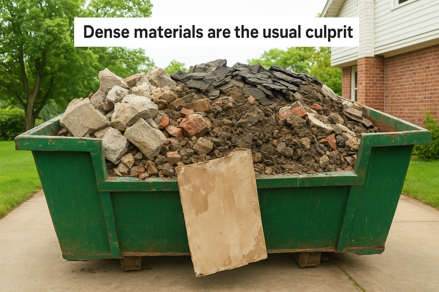 Dense materials are the usual culprit
