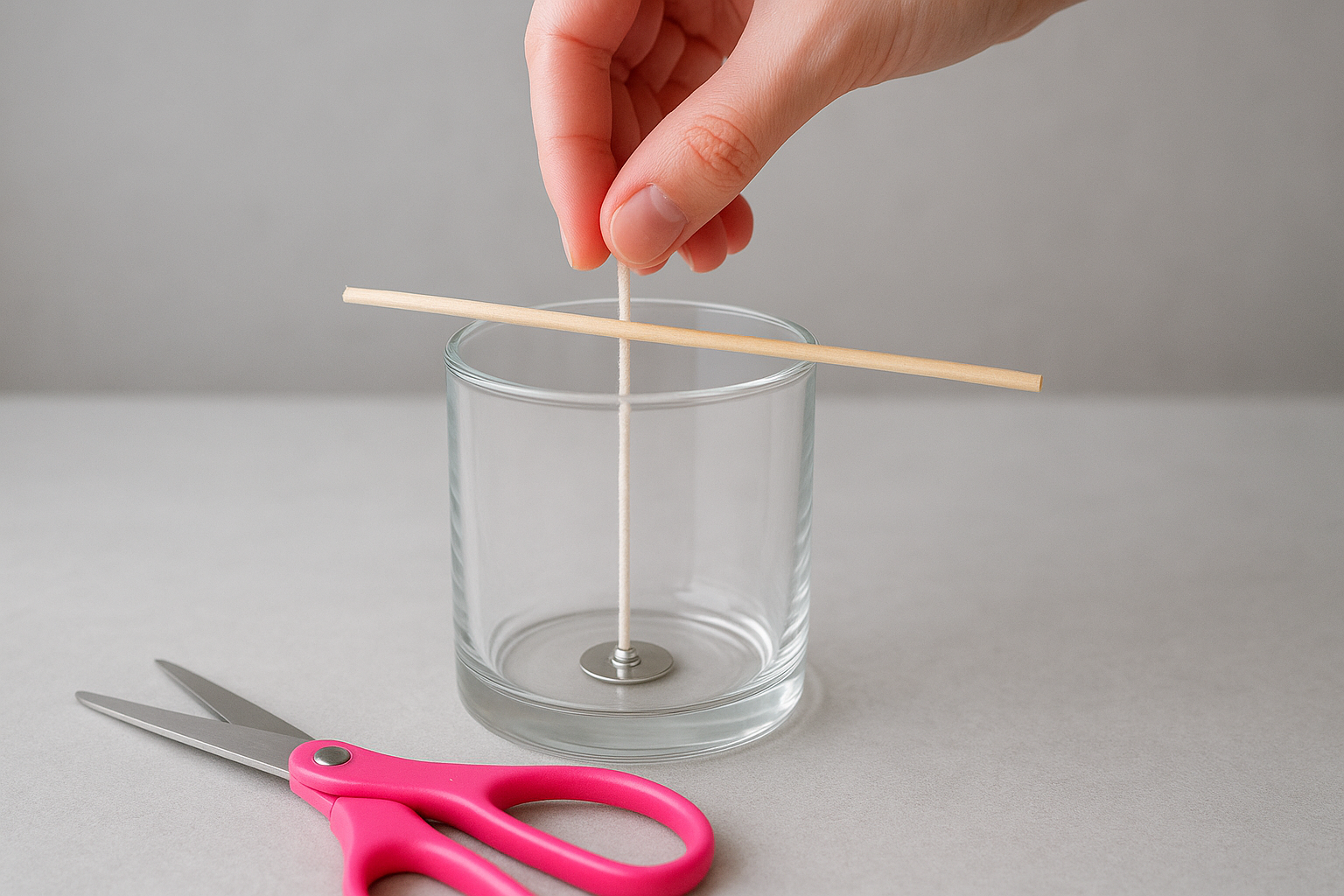 Centre and secure your wick