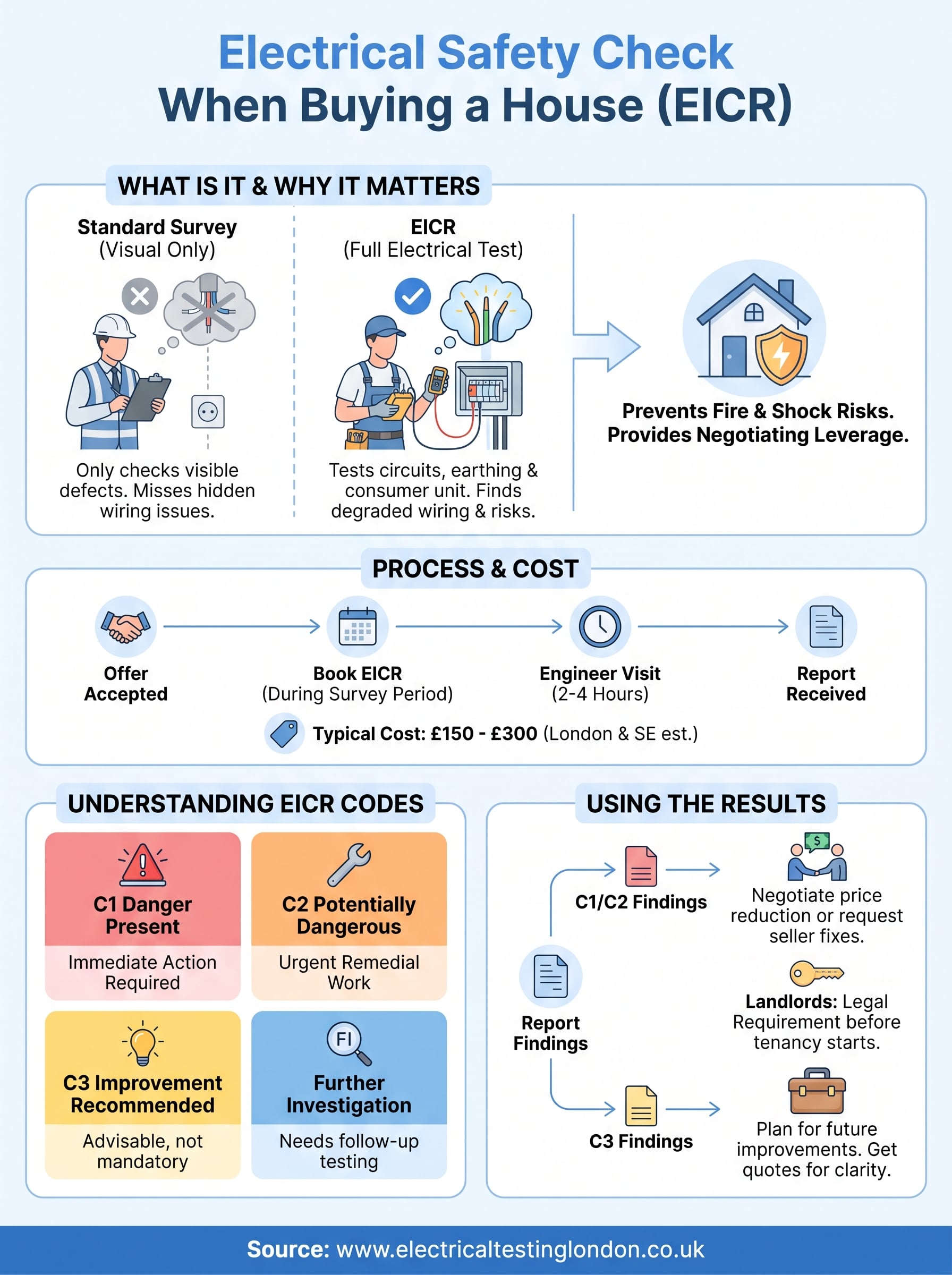 electrical safety check when buying a house infographic