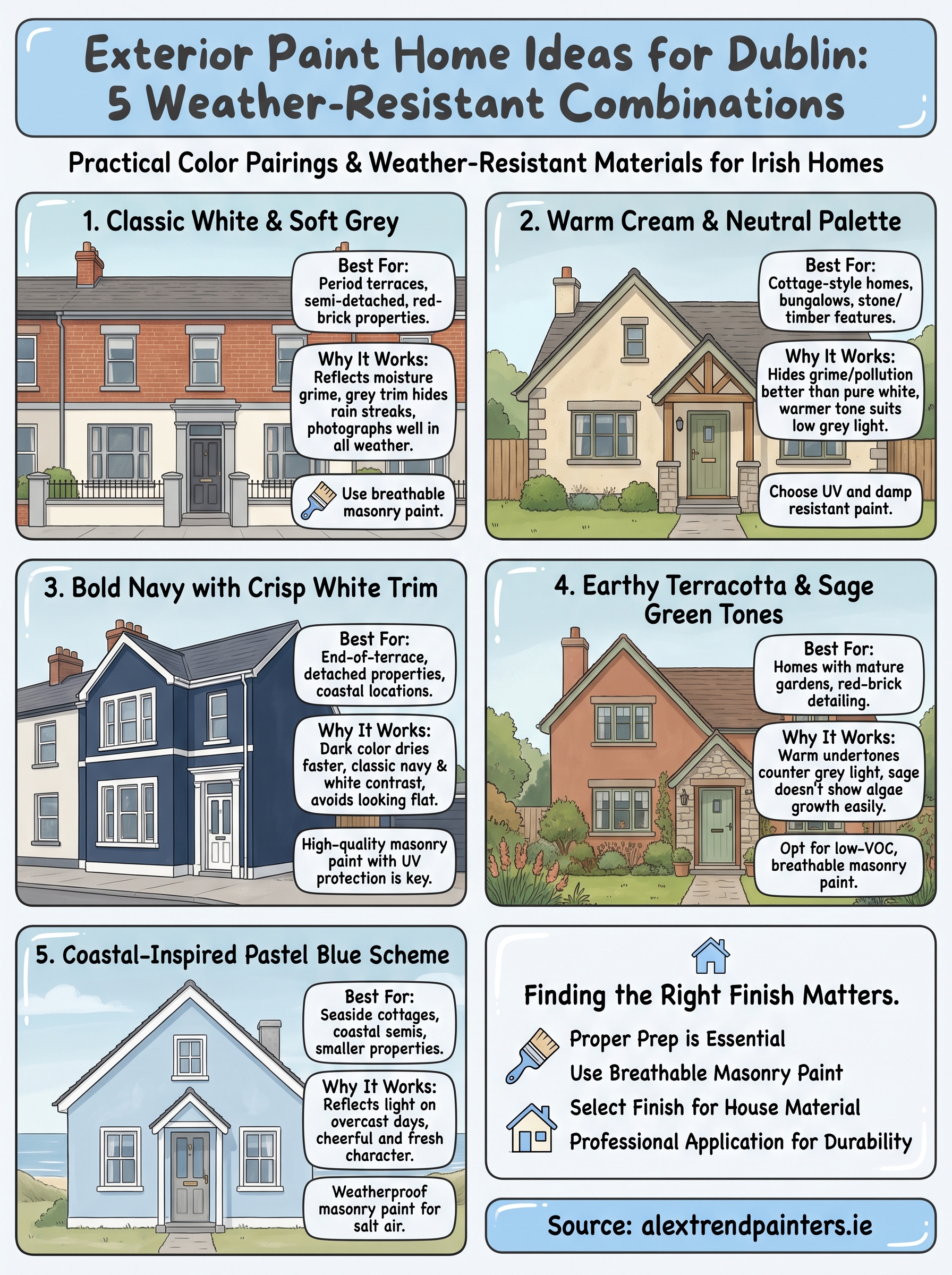 5 Exterior Paint Home Ideas to Boost Your Dublin Curb Appeal 5 exterior paint home ideas infographic