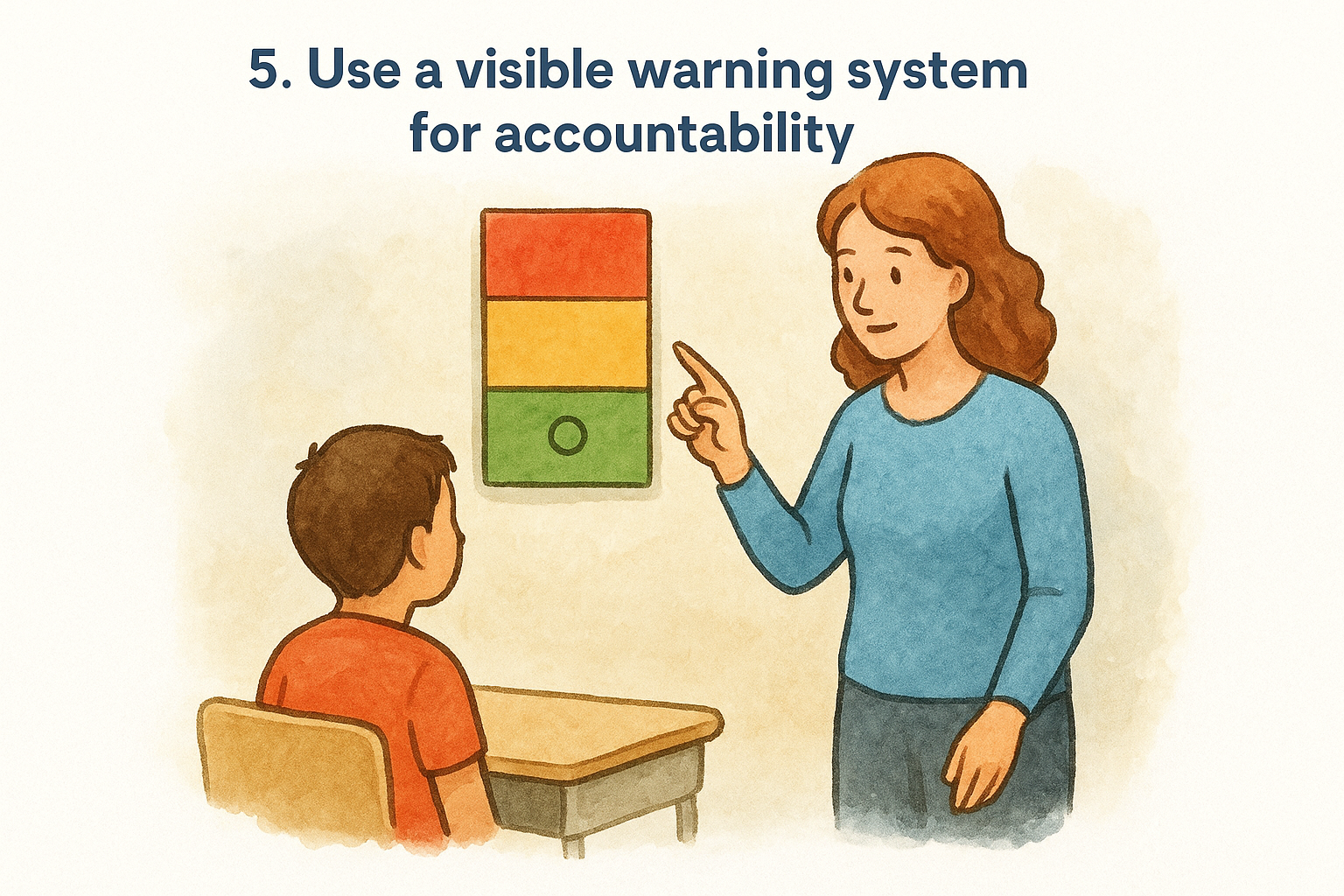 5. Use a visible warning system for accountability
