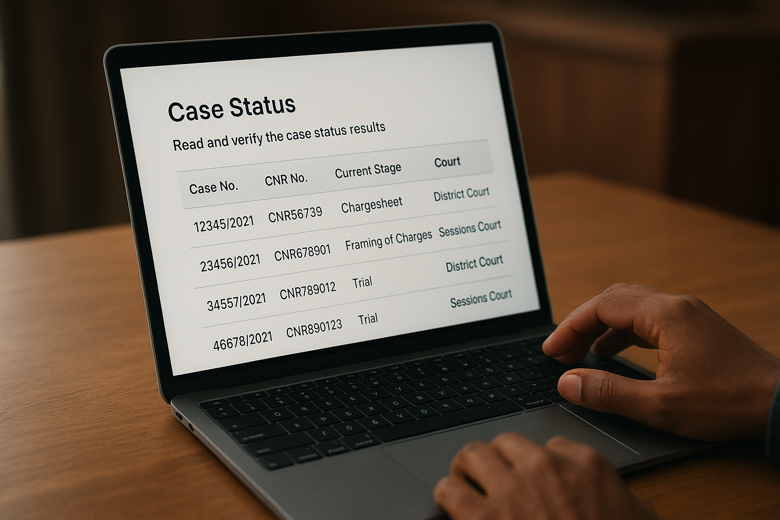 Step 4. Read and verify the case status results