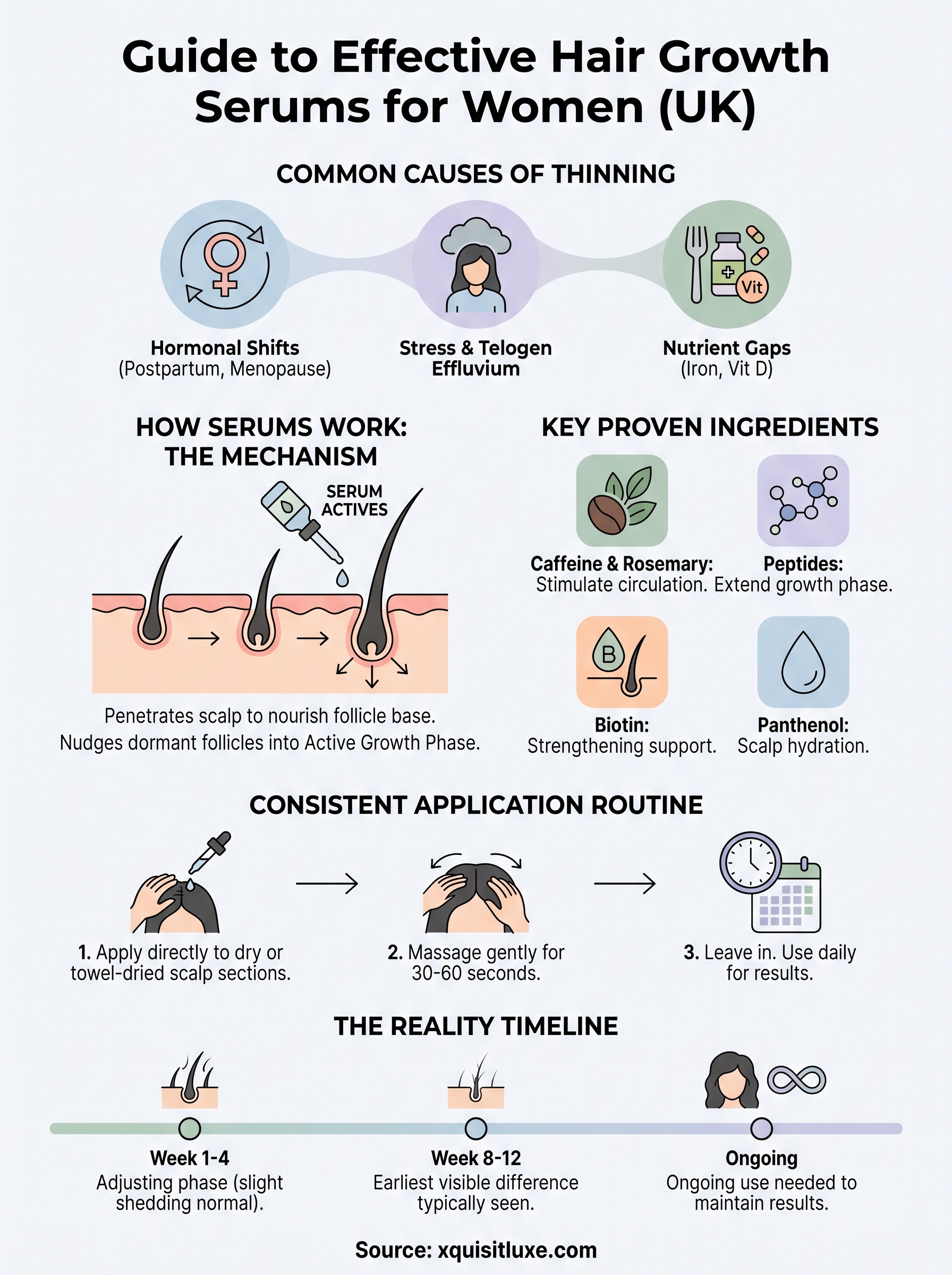 hair growth serum for women infographic