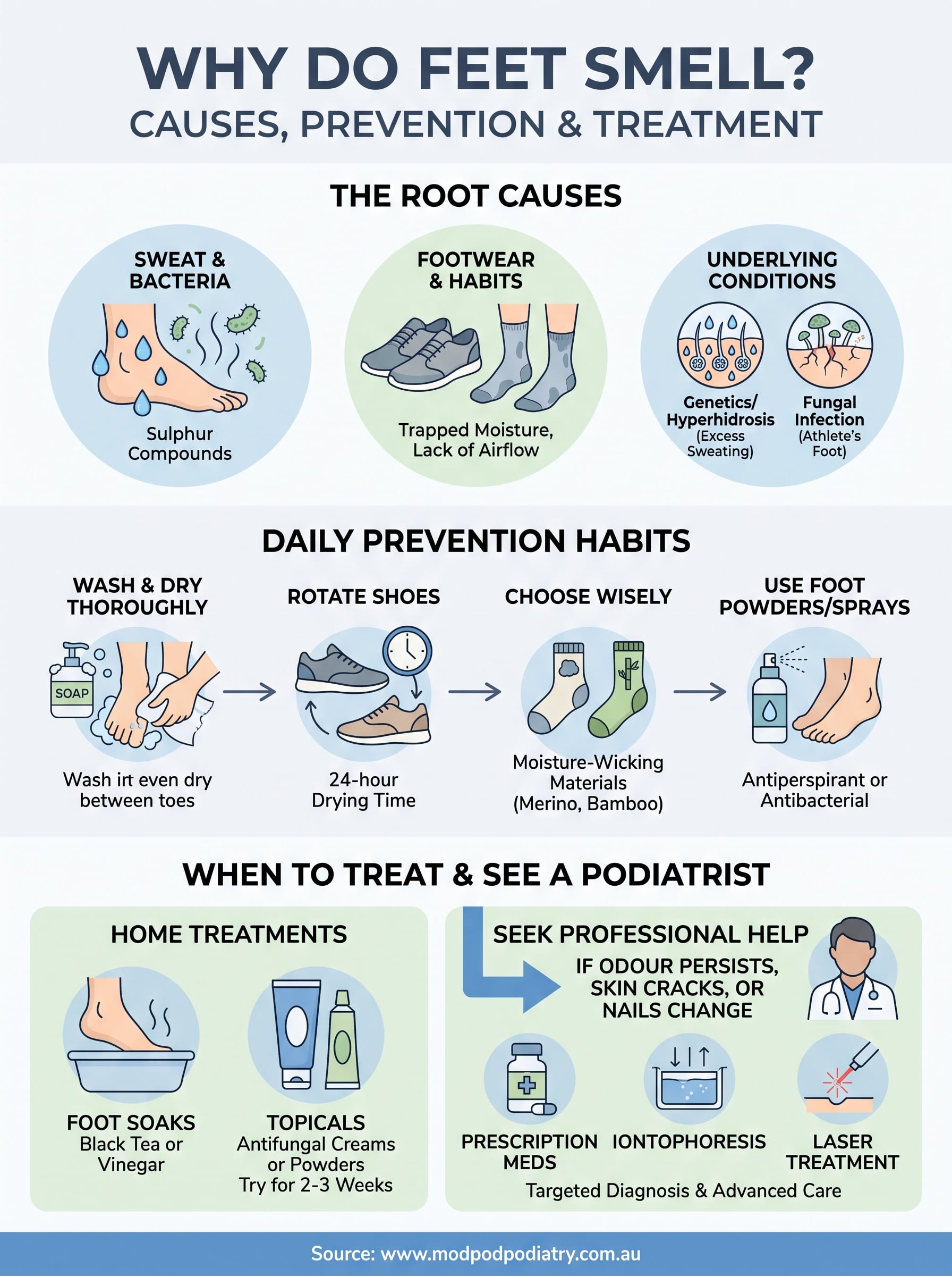 why do feet smell infographic