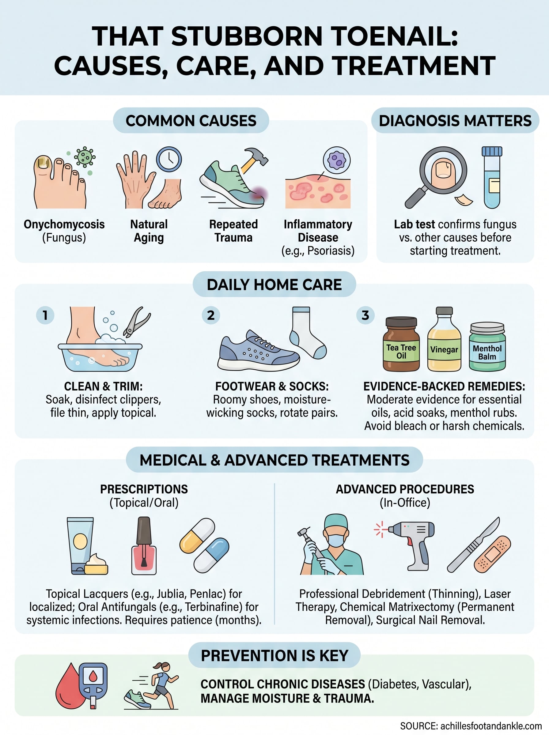 toenail thickening treatment infographic