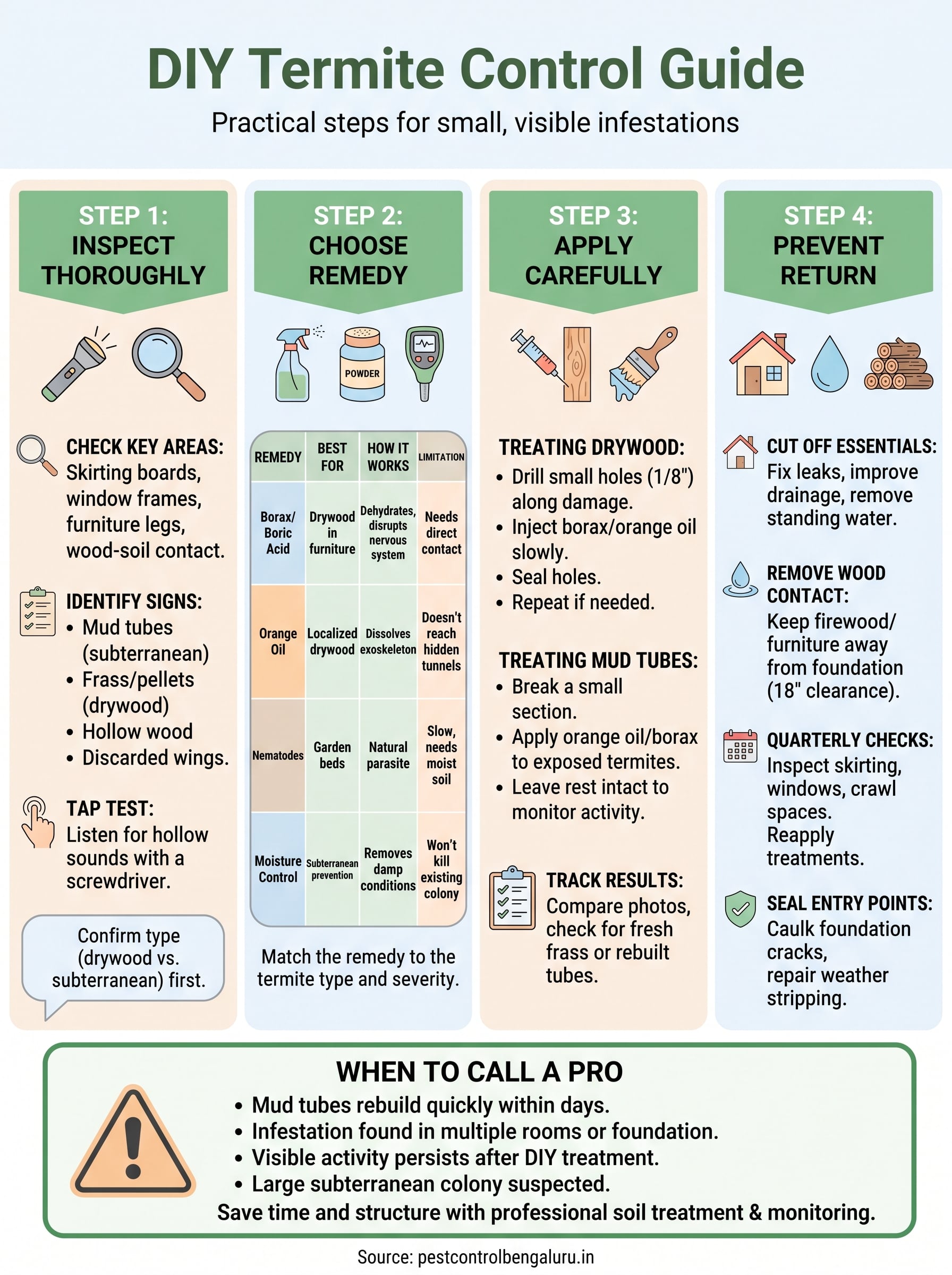 How to Get Rid of Termites at Home: DIY Methods That Work 3 how to get rid of termites at home infographic