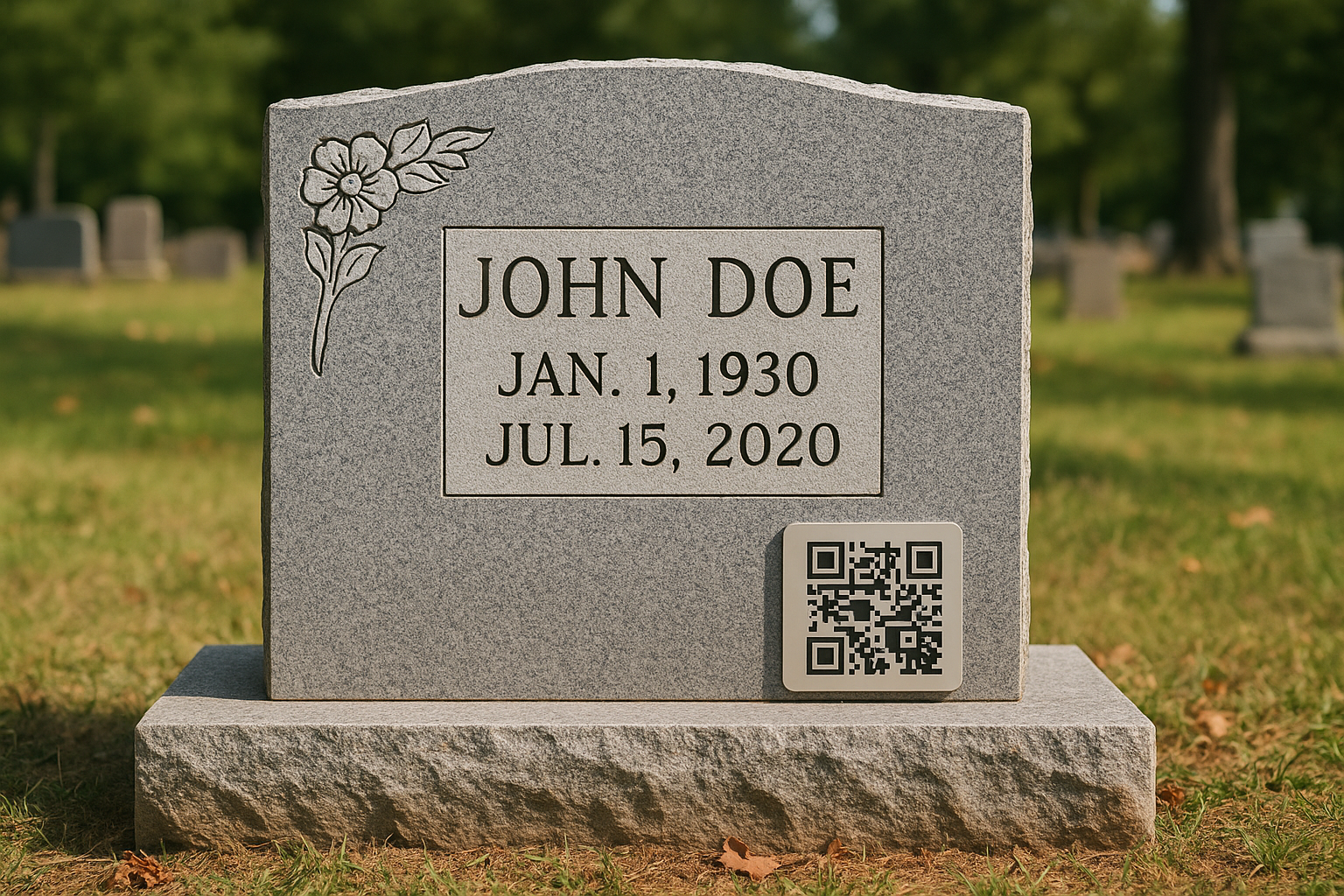 Why add a QR code to a headstone