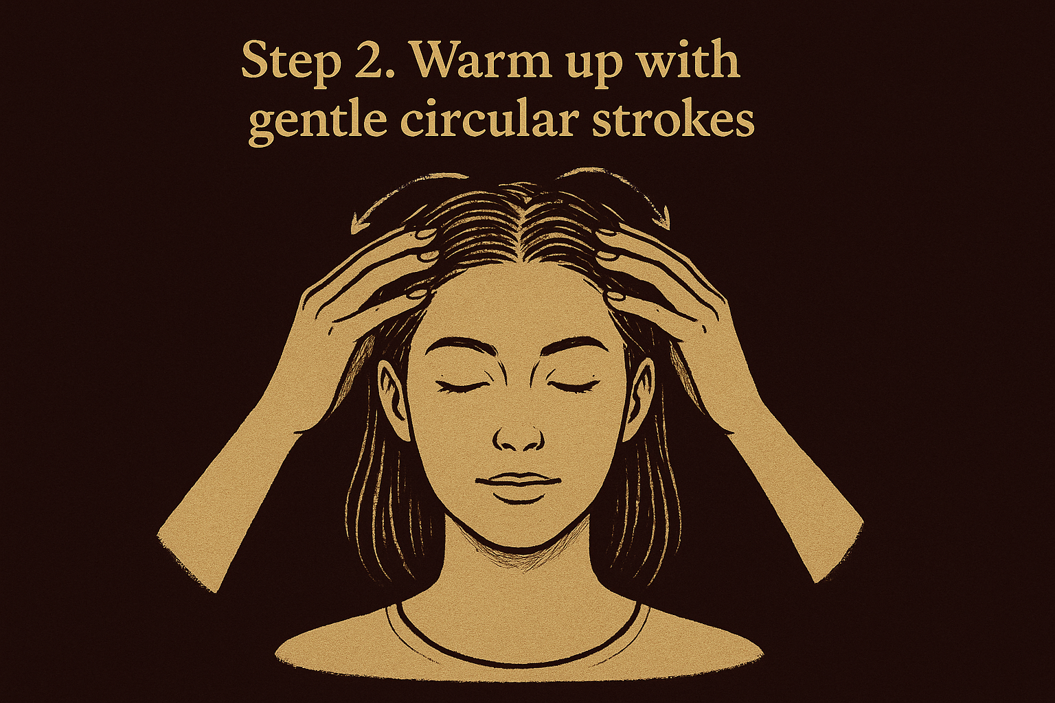 Step 2. Warm up with gentle circular strokes