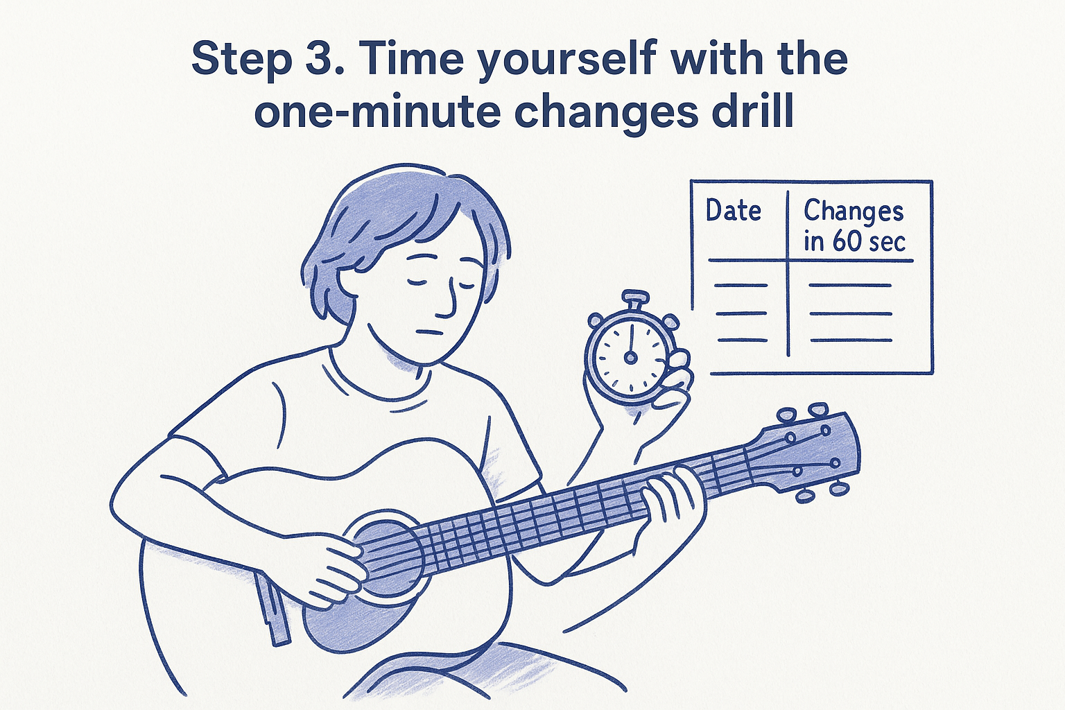 Step 3. Time yourself with the one-minute changes drill