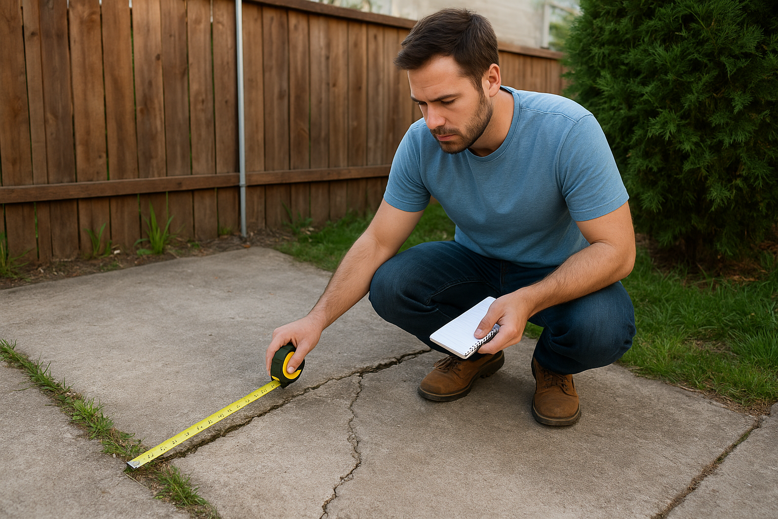 Step 1. Measure and scope your concrete project