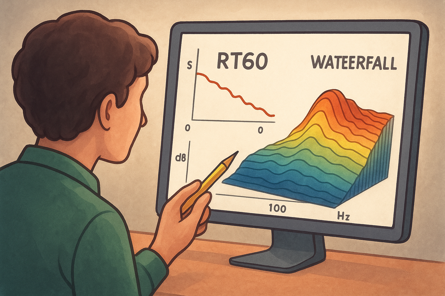 Reading RT60 and the waterfall plot
