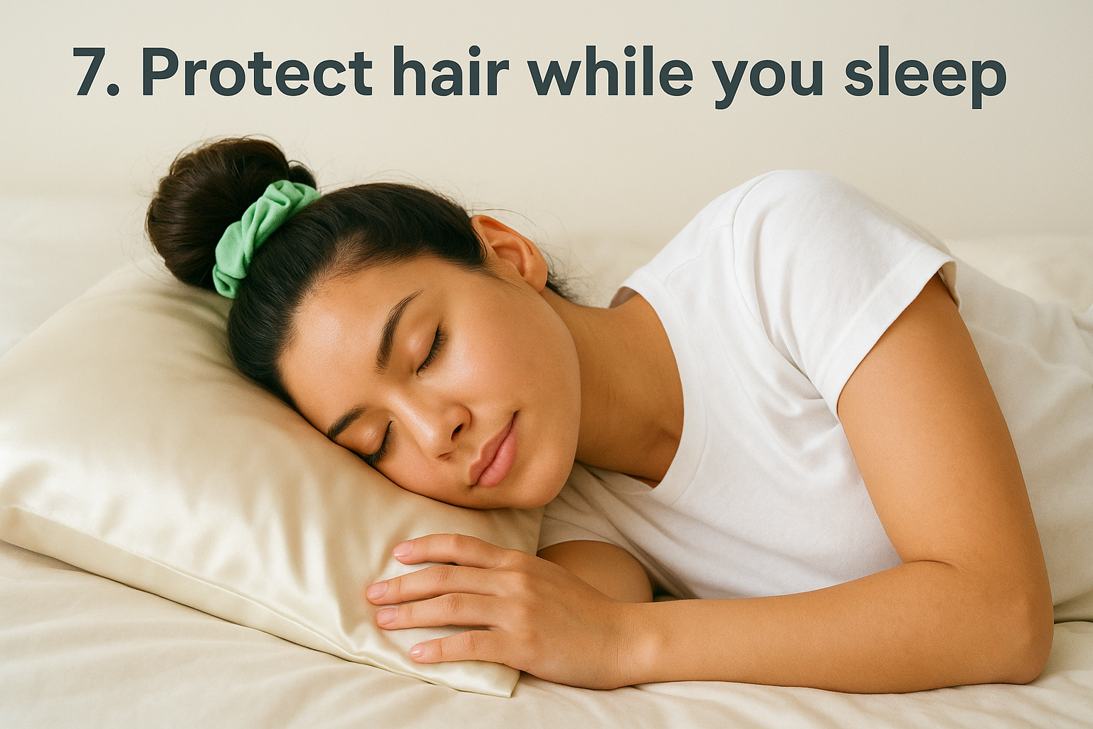 7. Protect hair while you sleep