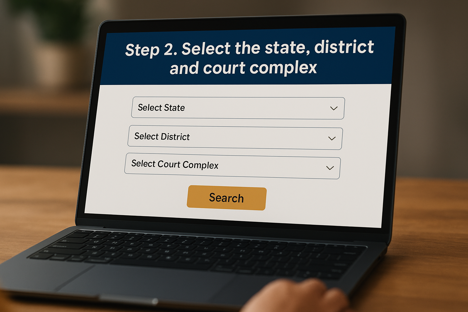 Step 2. Select the state, district, and court complex