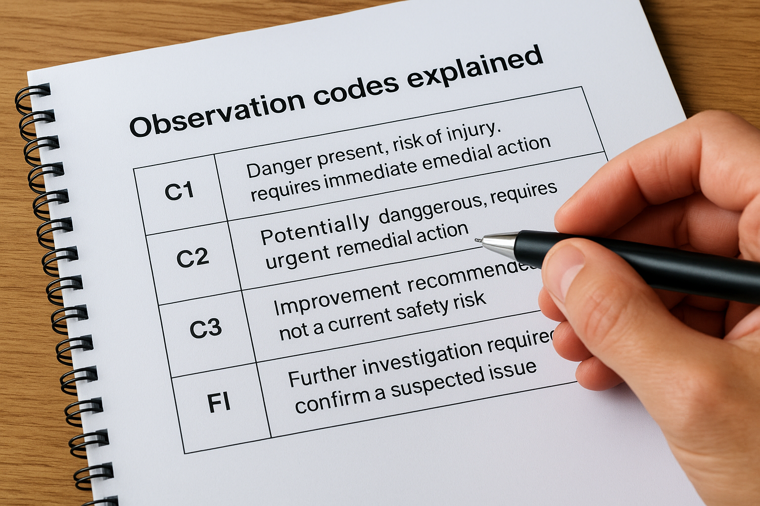 Observation codes explained