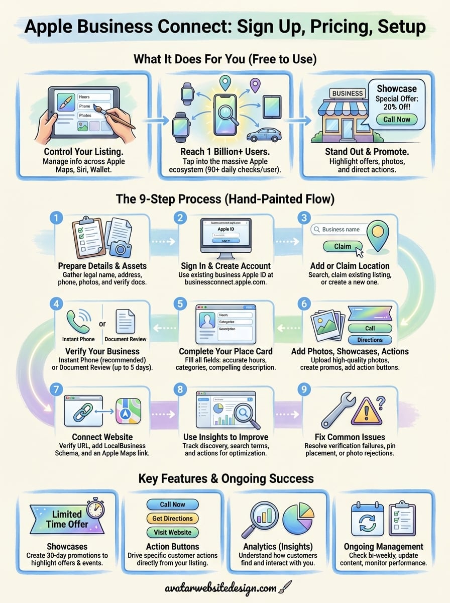 apple business connect infographic
