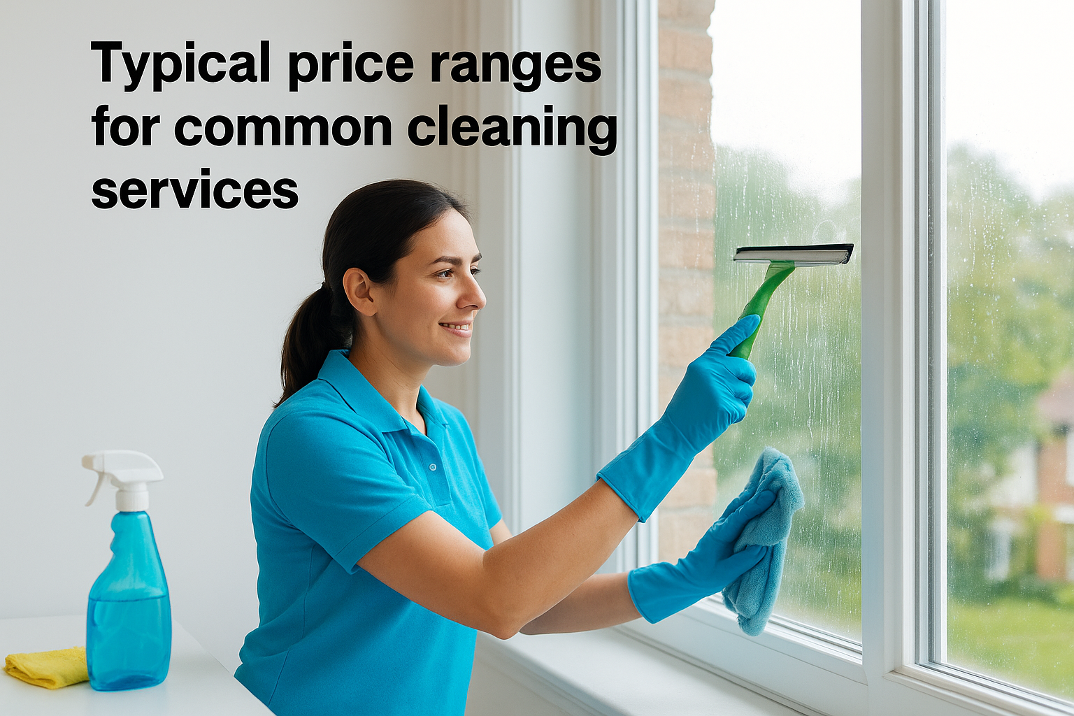 Typical price ranges for common cleaning services