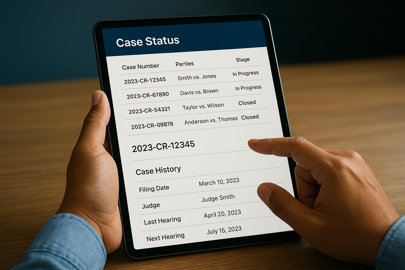 Step 4. Read the case status results and case history