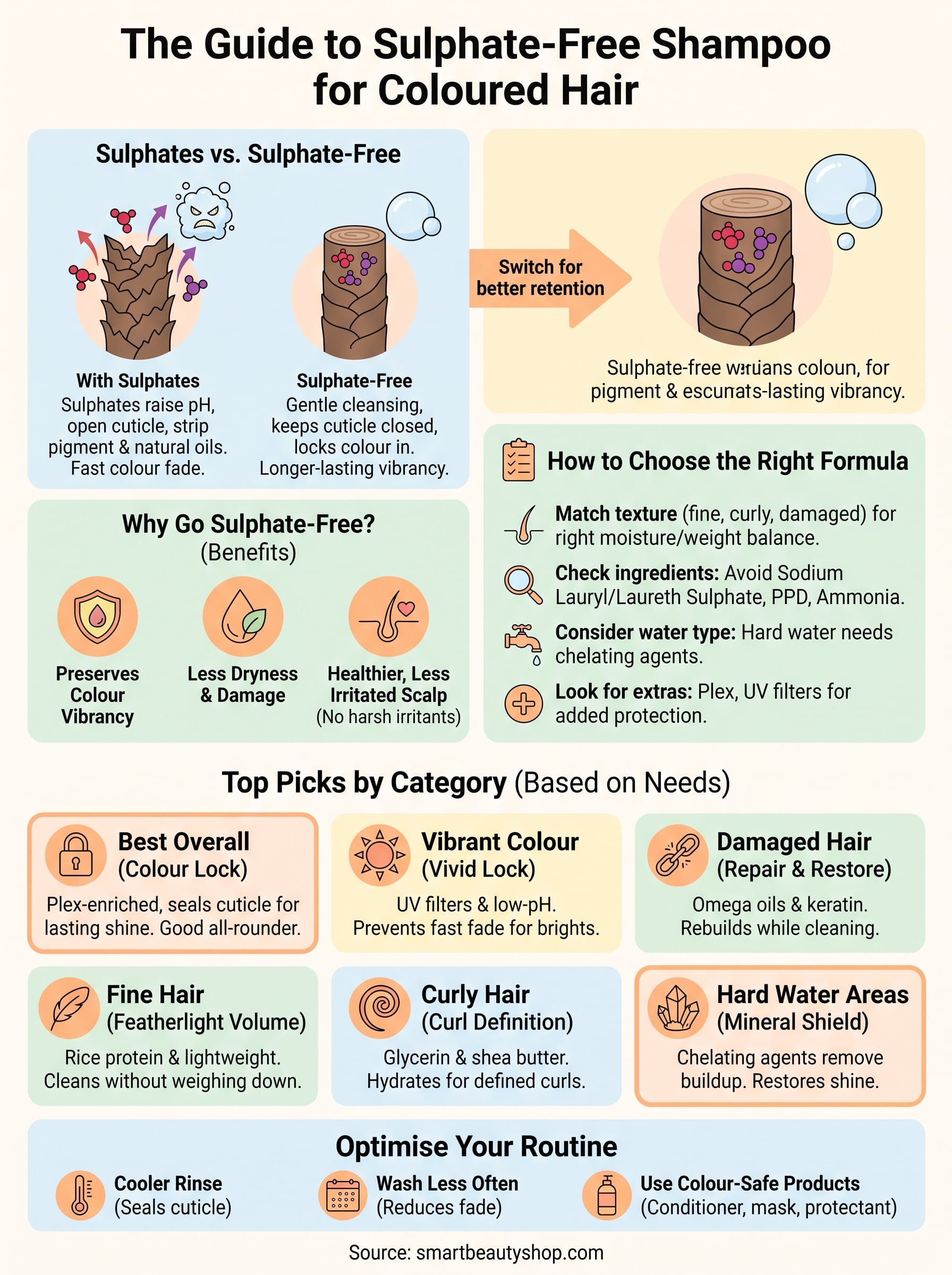 sulphate free shampoo coloured hair infographic