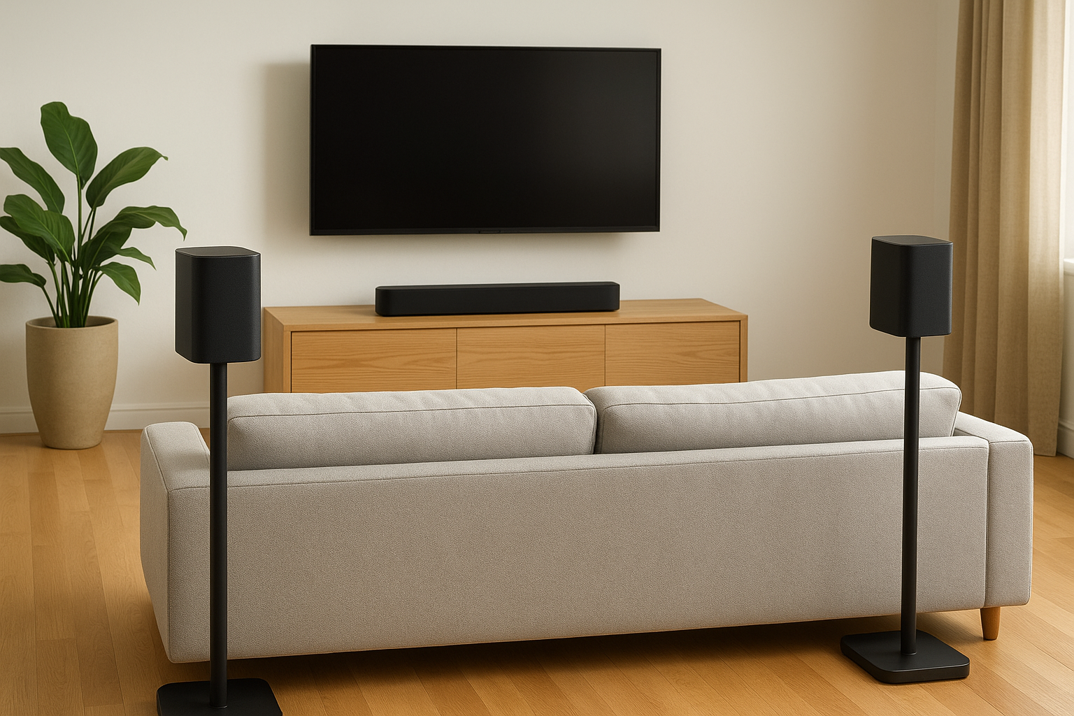 Place your rear speakers