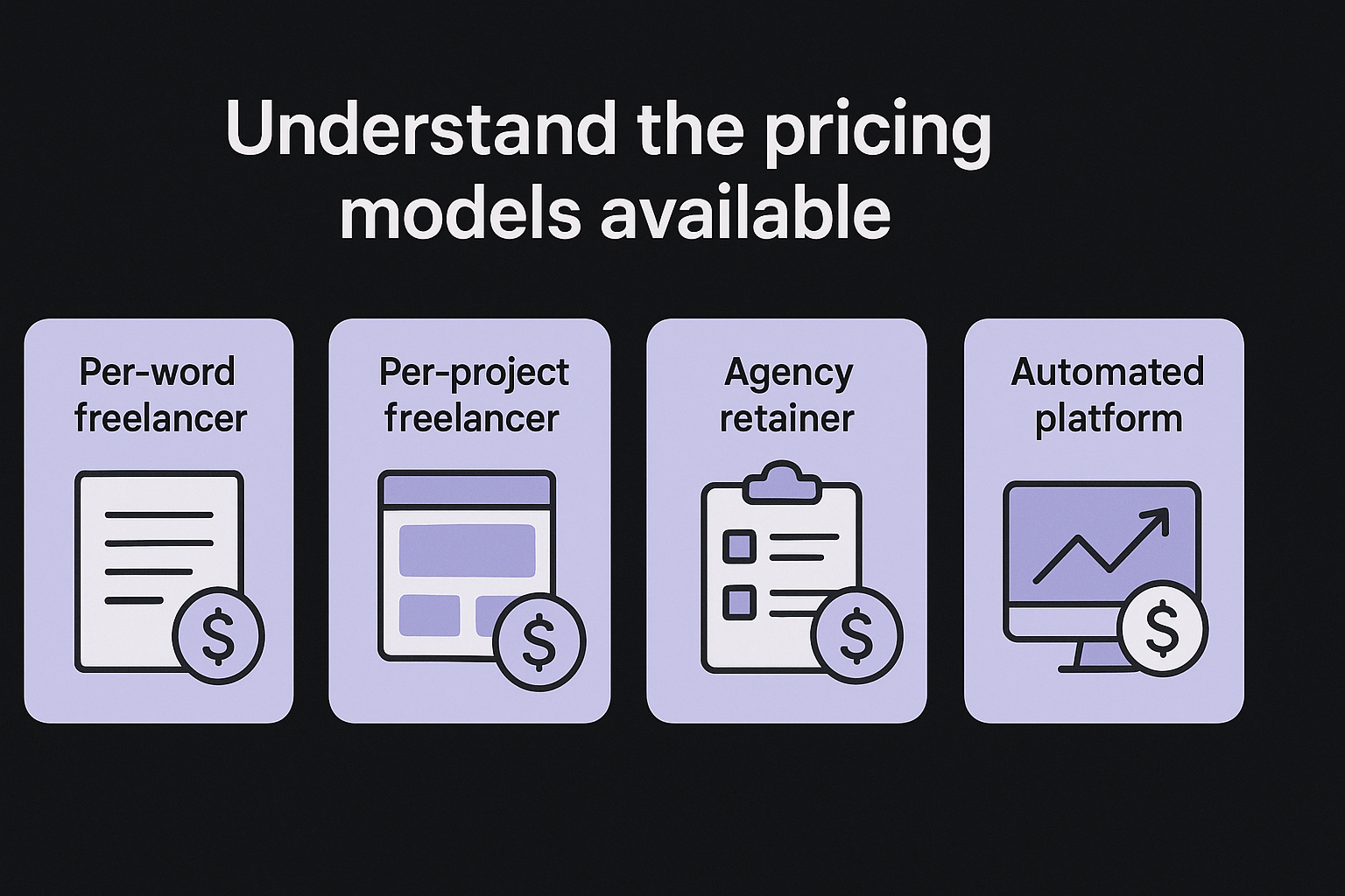 Understand the pricing models available